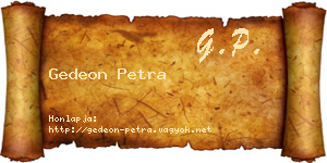 Gedeon Petra névjegykártya